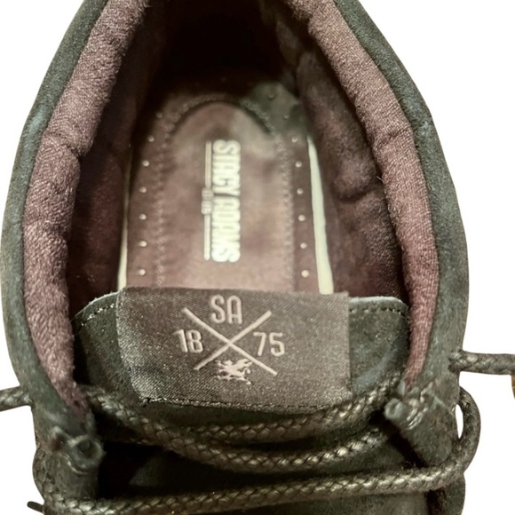 Stacy Adams Suede Leather Astro Boot Size Black 11M - Picture 5 of 8